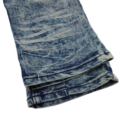 NWT Encrypted NYC Flex Denim Bleached Zip Jeans Zippered Knees Women Size: 10 - Picture 8 of 15